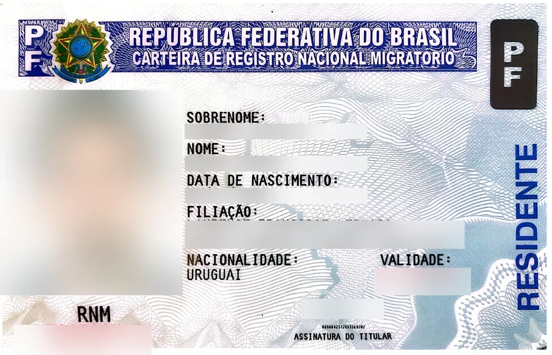Tarjeta de residente brasileña