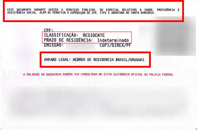 Ejemplo de tarjeta CRNM