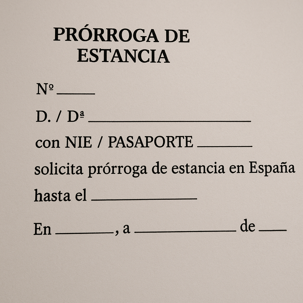 Checklist Prórroga de Estancia